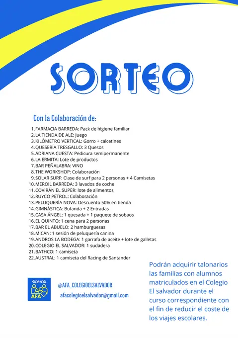 Sorteo del AFA para financiar los viajes escolares · Fotografía 2
