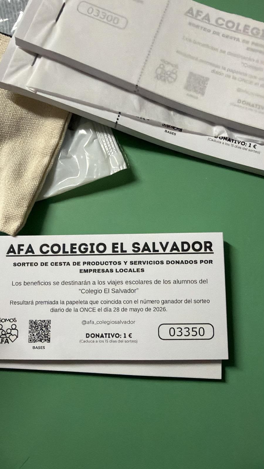 Papeletas para el sorteo del AFA